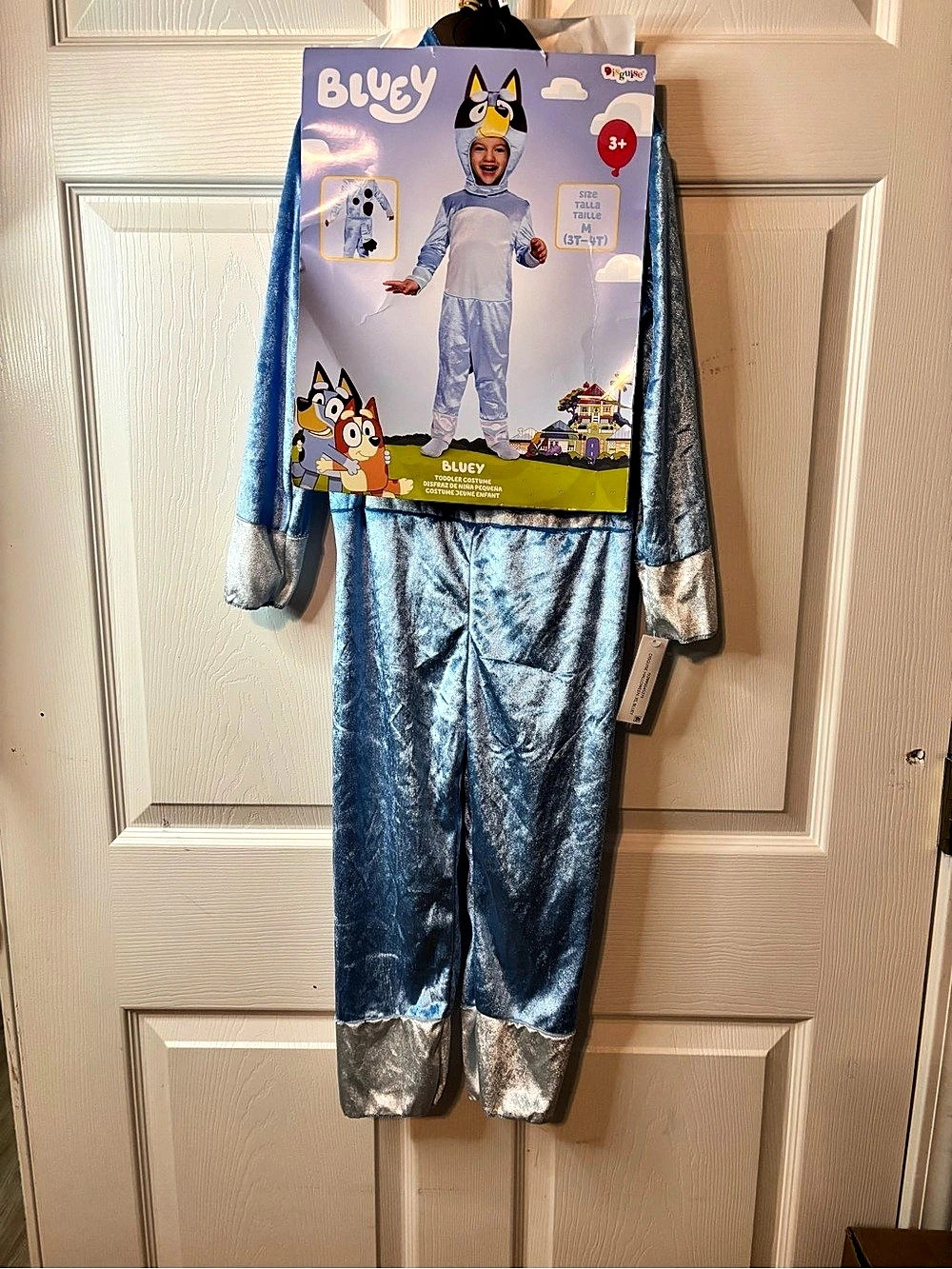 Disguise Bluey Toddler Deluxe Costume Girls 3T-4T Blue & Silver